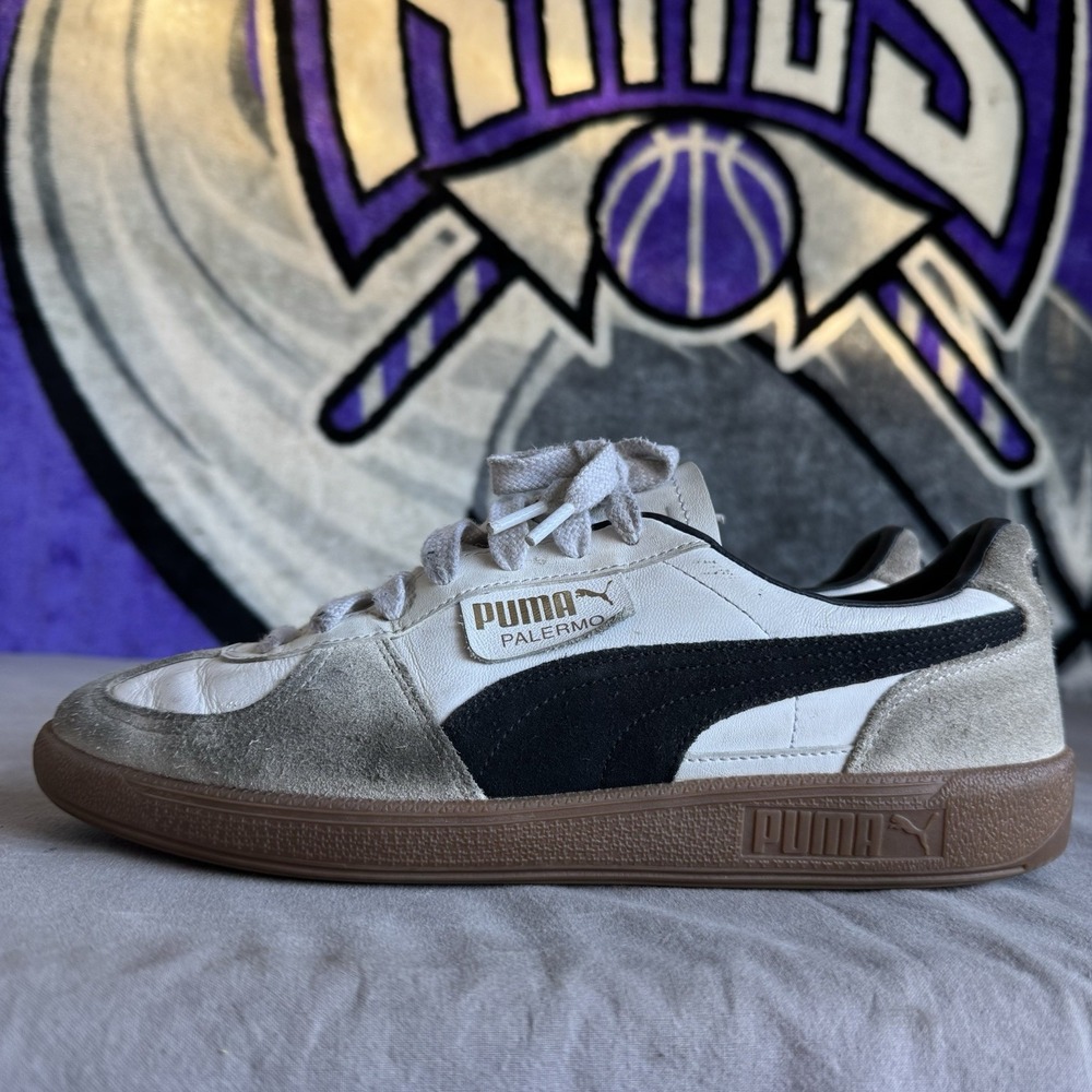 Size 12 - Puma Palermo White Leather Mens 396464-01